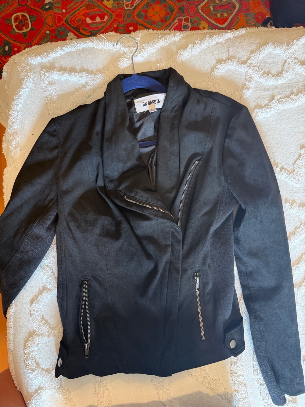 BB Dakota Black Asymmetrical Moto-Style Jacket